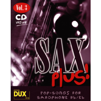 Zbiór nut na saksofon altowy, tenorowy Sax Plus! 3 + CD